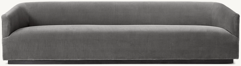 Detail view of 1950s Italian Shelter Arm Sofa showing oak sofa design