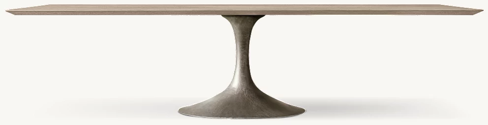 Detail view of Aero Wood Rectangular Dining Table showing oak rectangular dining table design