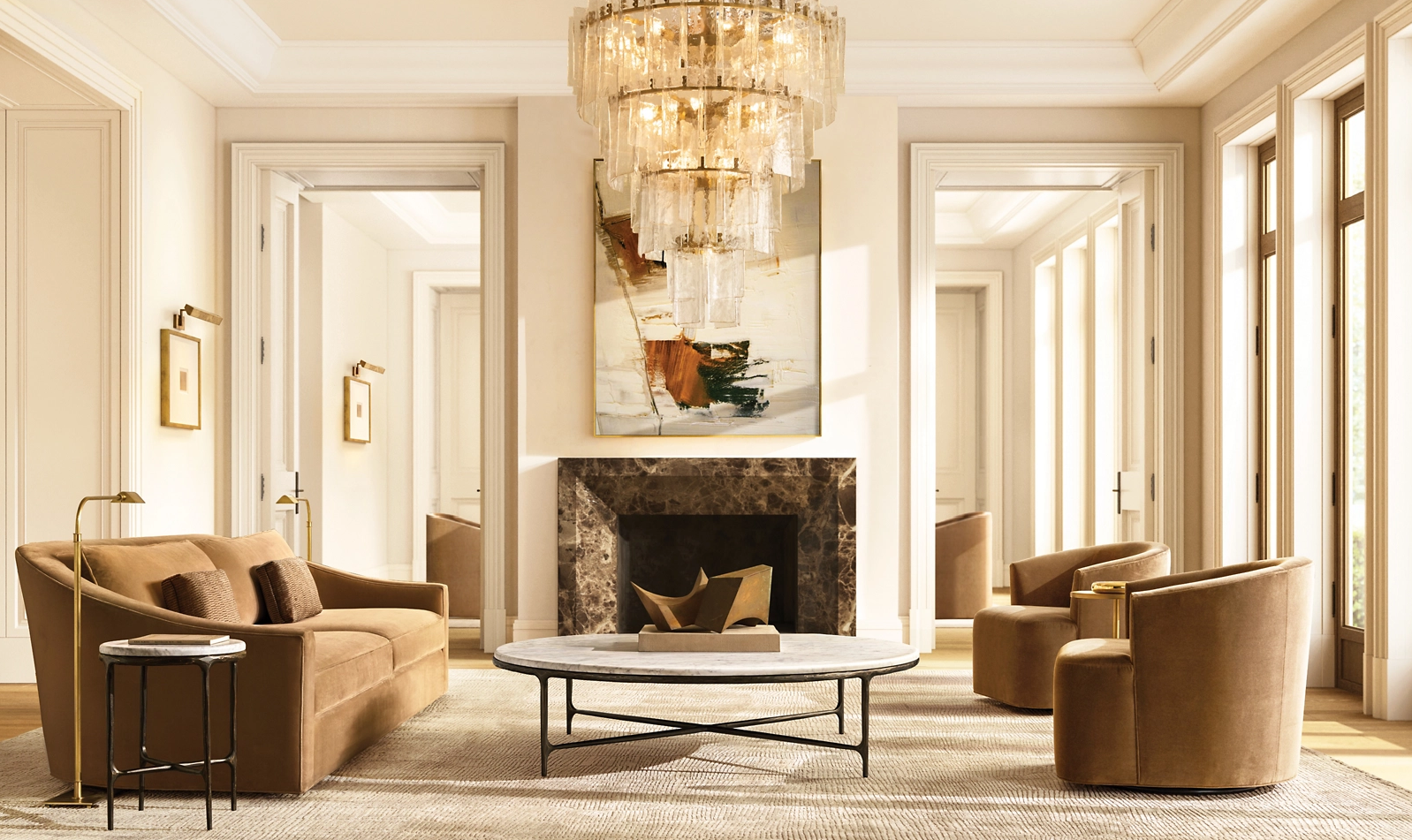 Arden Swivel Chair Fabric armchair for home
