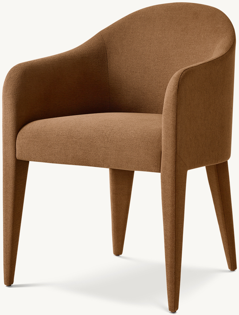 Detail view of Alessia Fabric Dining Armchair showing fabric dining armchair design