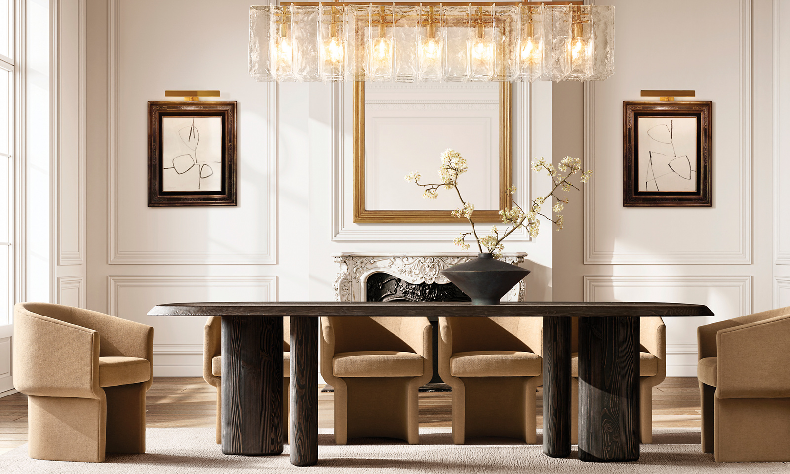 Ava Fabric Dining Armchair for dining room