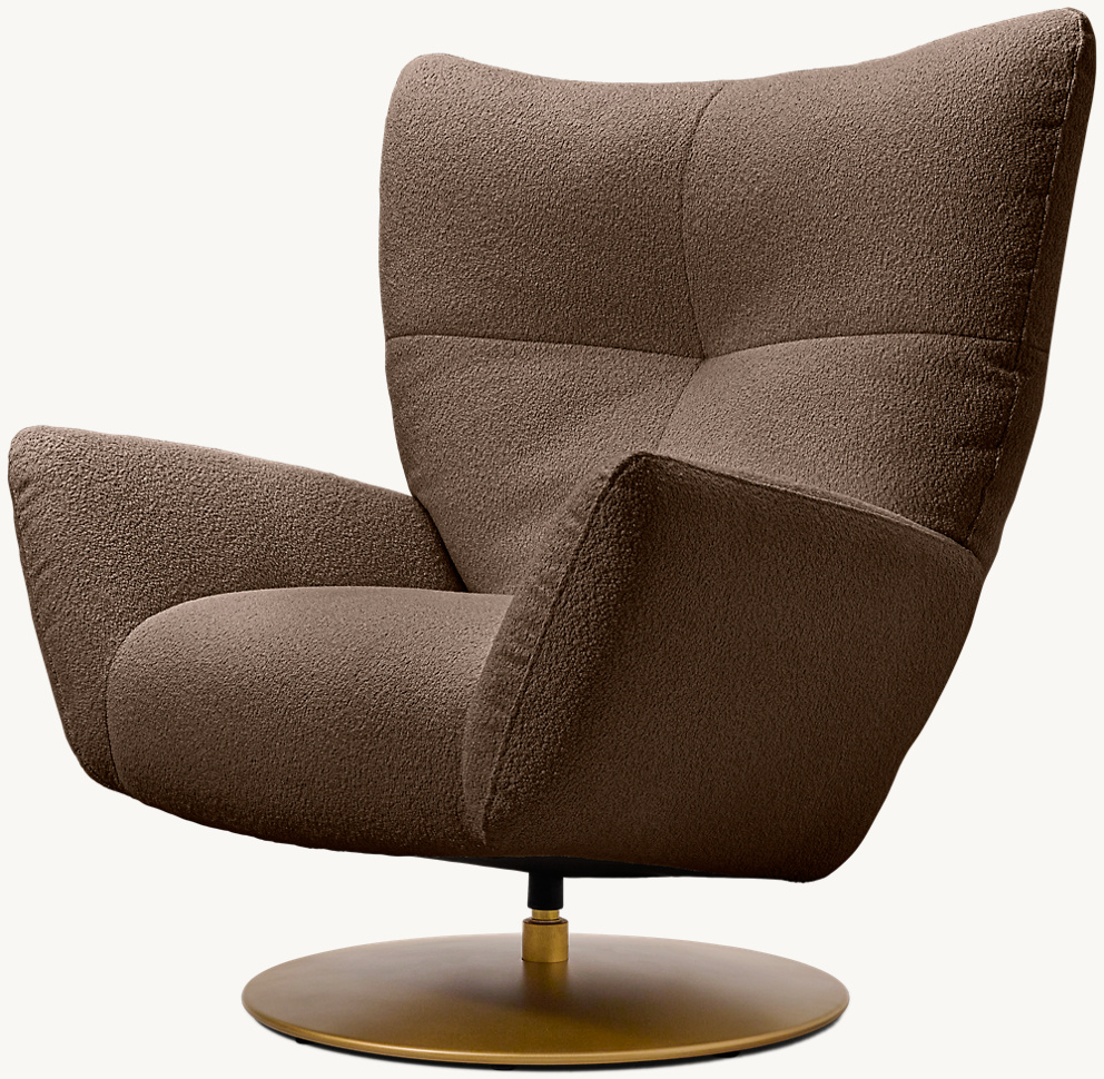 Baxter Swivel Recliner Fabric armchair for home