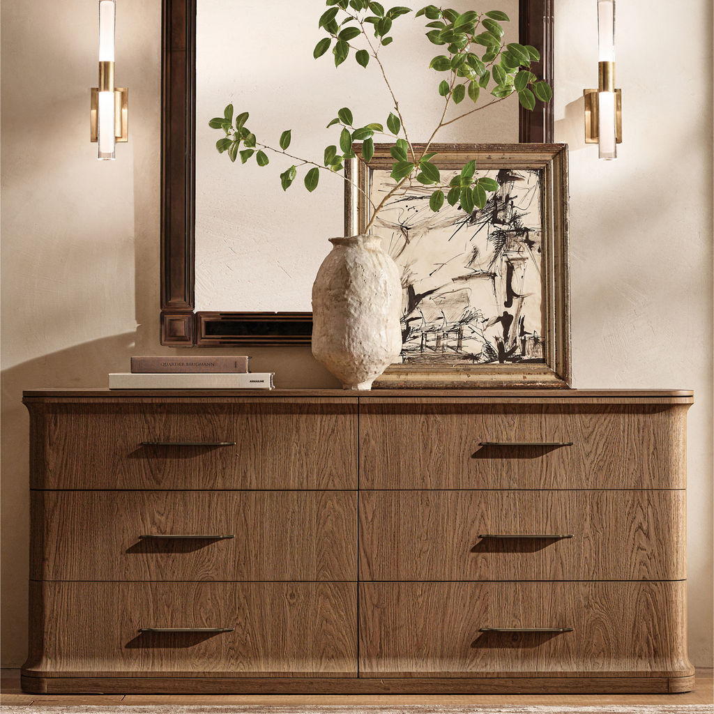 Baron 6-Drawer Dresser Aluminum for bedroom