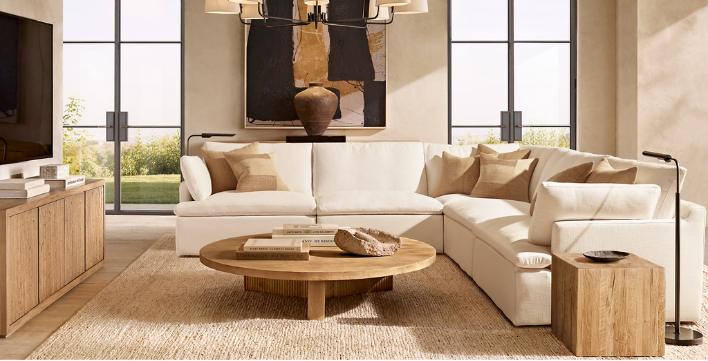 Baron 6-Door Media Console Aluminum for living room