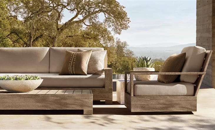 Belvedere Teak Rectangular Coffee Table for outdoor patio