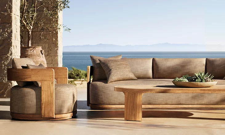 Bronte Teak Swivel Lounge Chair for outdoor patio