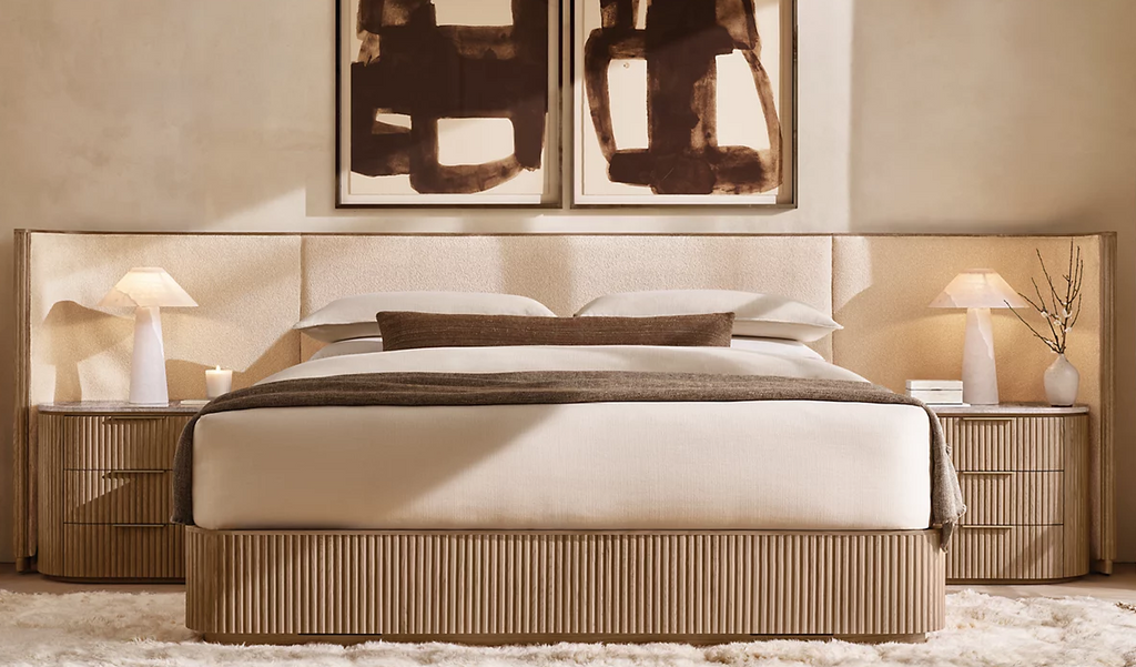 Byron Emperador Closed Nightstand Oak for bedroom