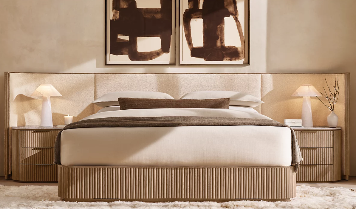 Byron Emperador Closed Nightstand Oak for bedroom