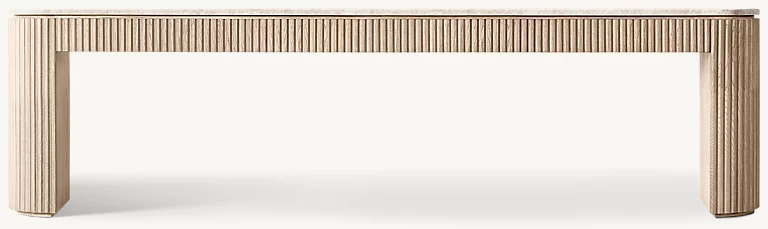 Byron Emperador Low Console Table Oak for living room