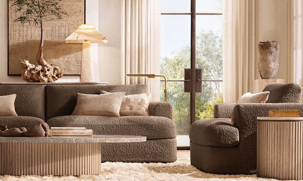 Byron Emperador Round Side Table Oak for home