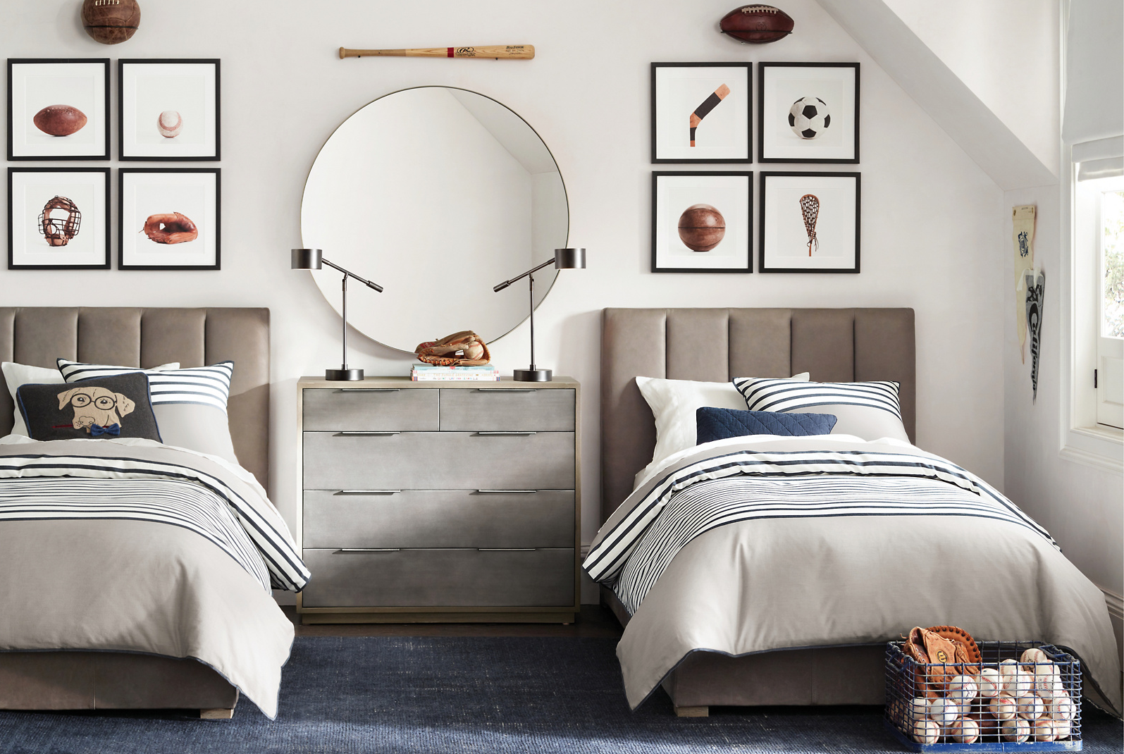Carver Leather Bed for bedroom