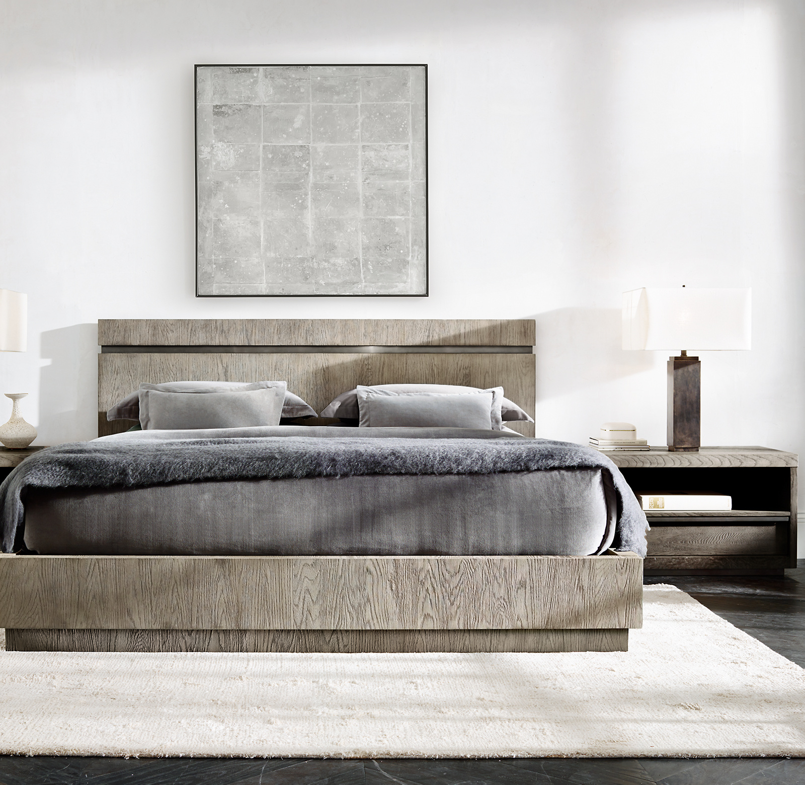 Cela Shagreen Closed Nightstand for bedroom
