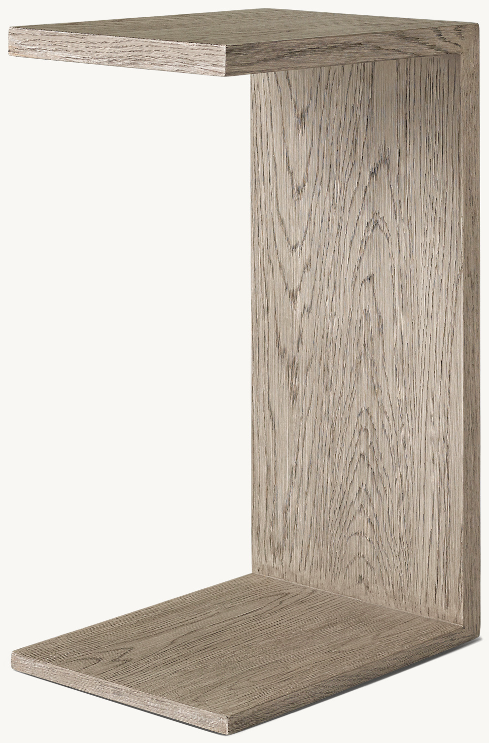 Detail view of Cloud Modular C. Table showing oak furniture design