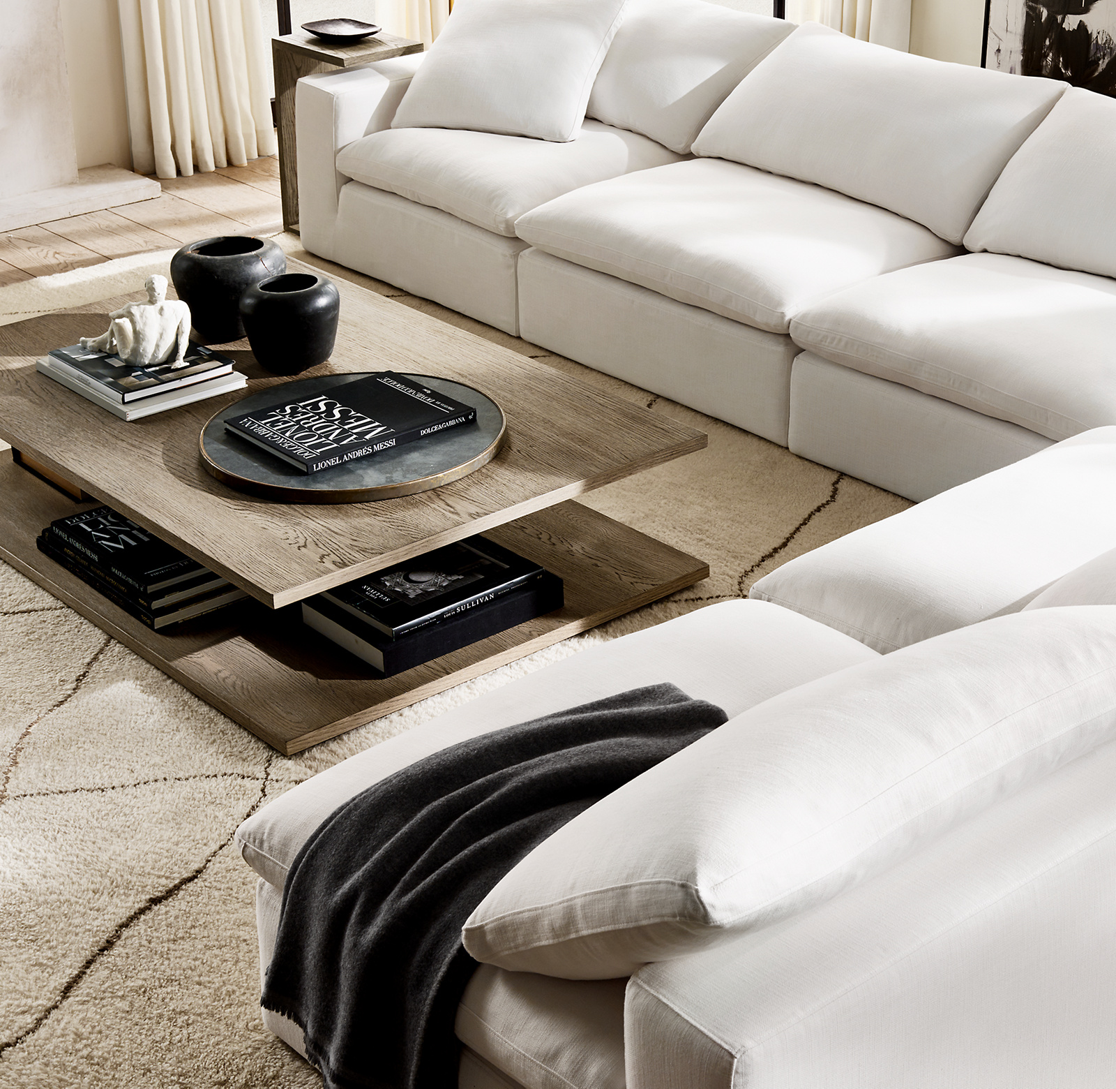 Cloud Modular Floating Coffee Table Oak for living room