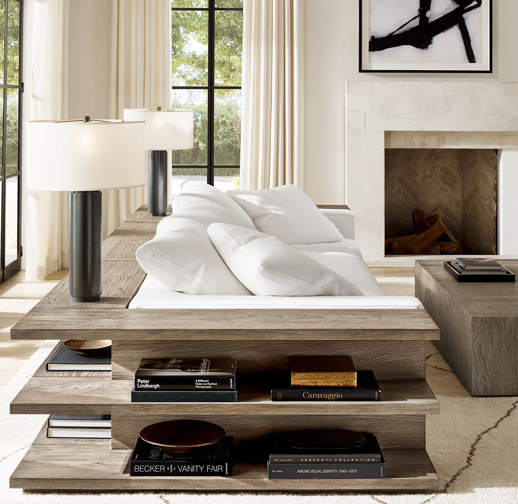 Cloud Modular Right-Corner Console Oak for living room