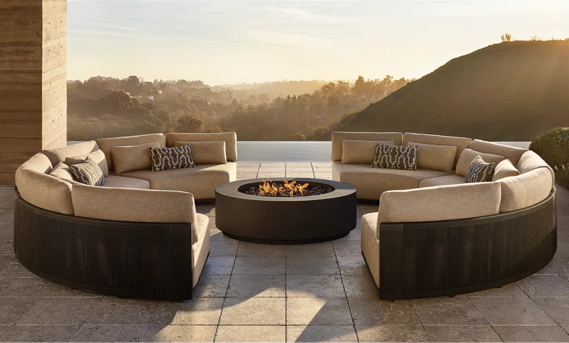 Curve Semicircle Sectional Teak for home