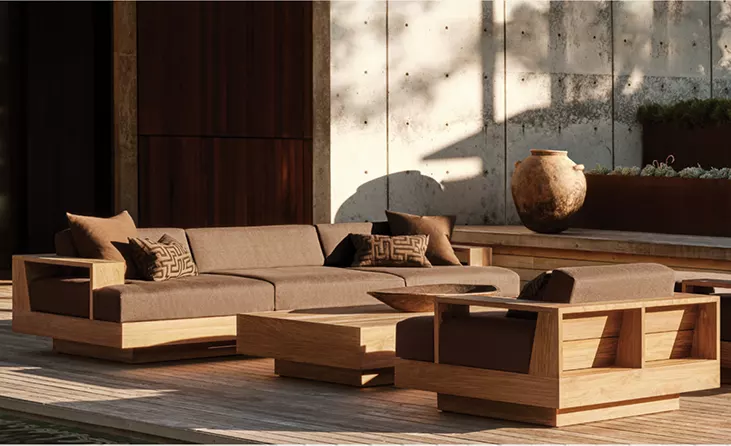Cape Town Teak Sofa for outdoor patio