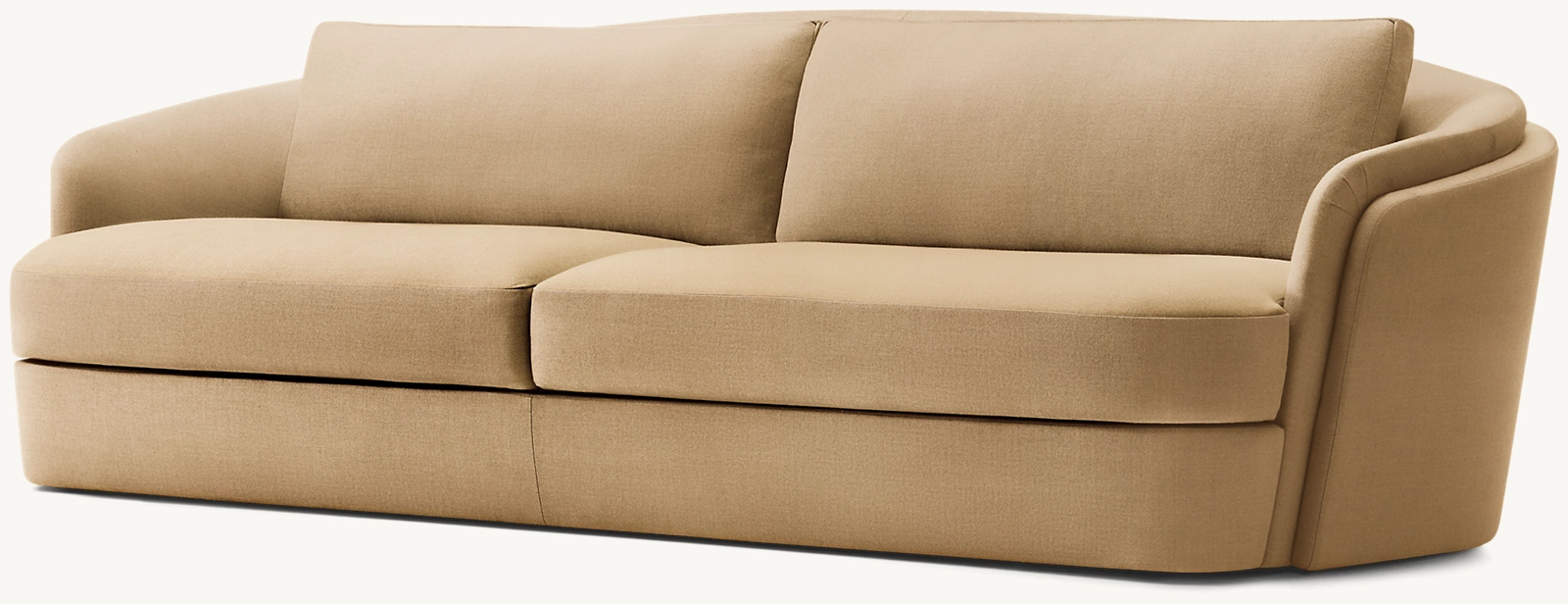 Detail view of Celine Sofa showing fabric sofa design