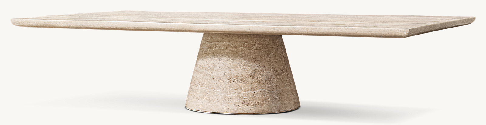 Detail view of Cellini Coffee Table showing marble coffee table design