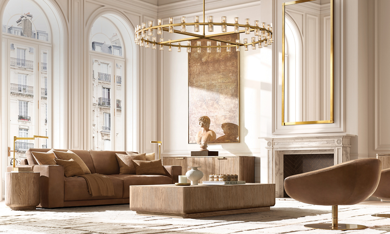 Ciro Plinth Coffee Table Wood for living room