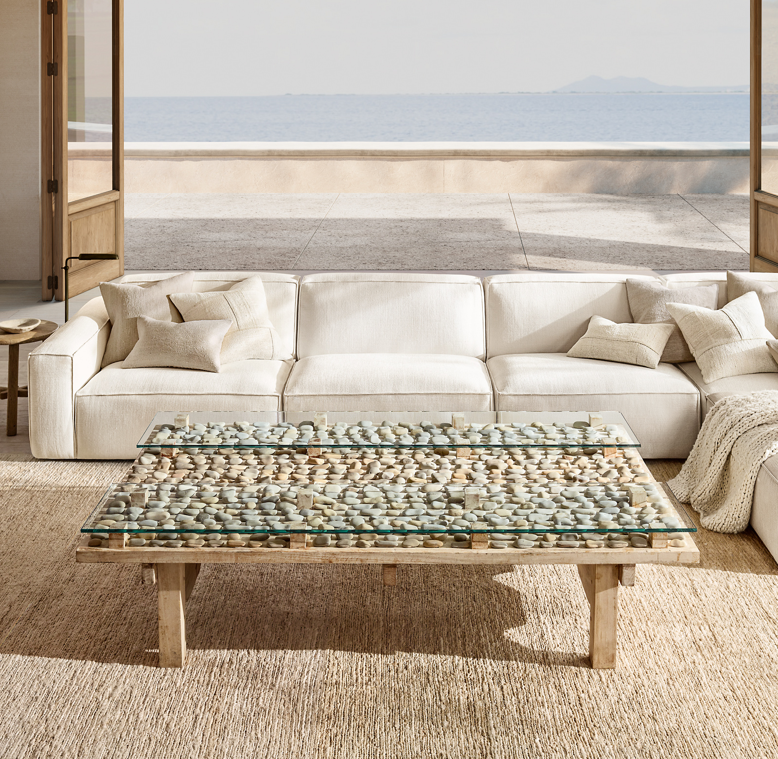 Como Modular 3-Piece Sofa Oak for living room