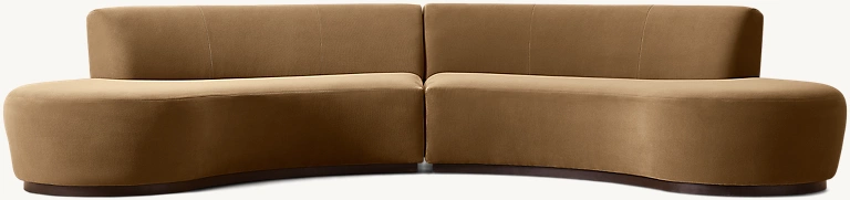Detail view of Copenhagen Modular 2-Piece Open Symmetrical Sectional showing fabric sectional design