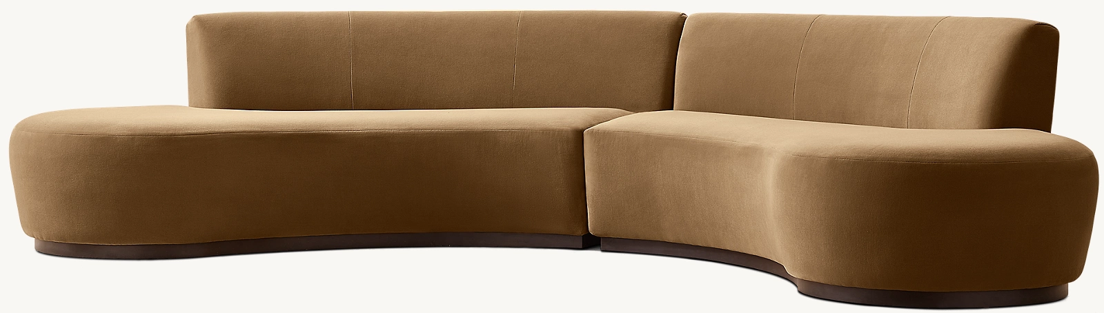 Copenhagen Modular 2-Piece Open Symmetrical Sectional Fabric for home