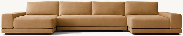 Detail view of Cortona Full Cushion Back Customizable Sectional showing fabric sectional design
