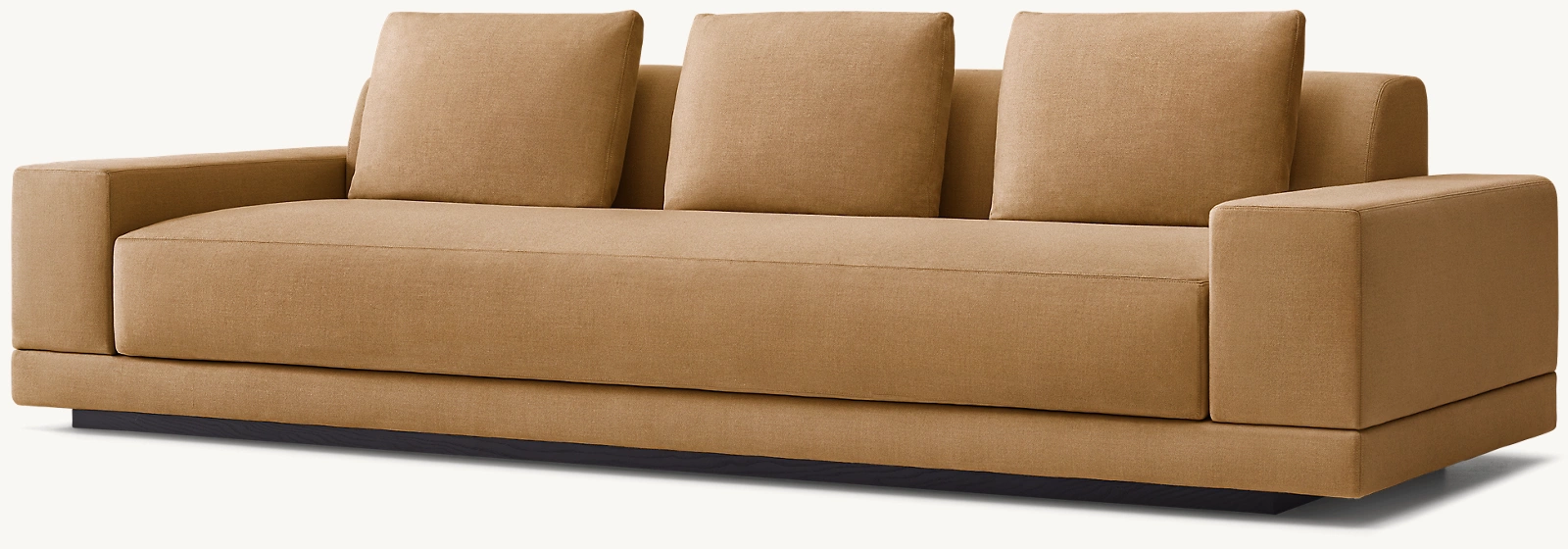 Detail view of Cortona Sofa showing fabric sofa design