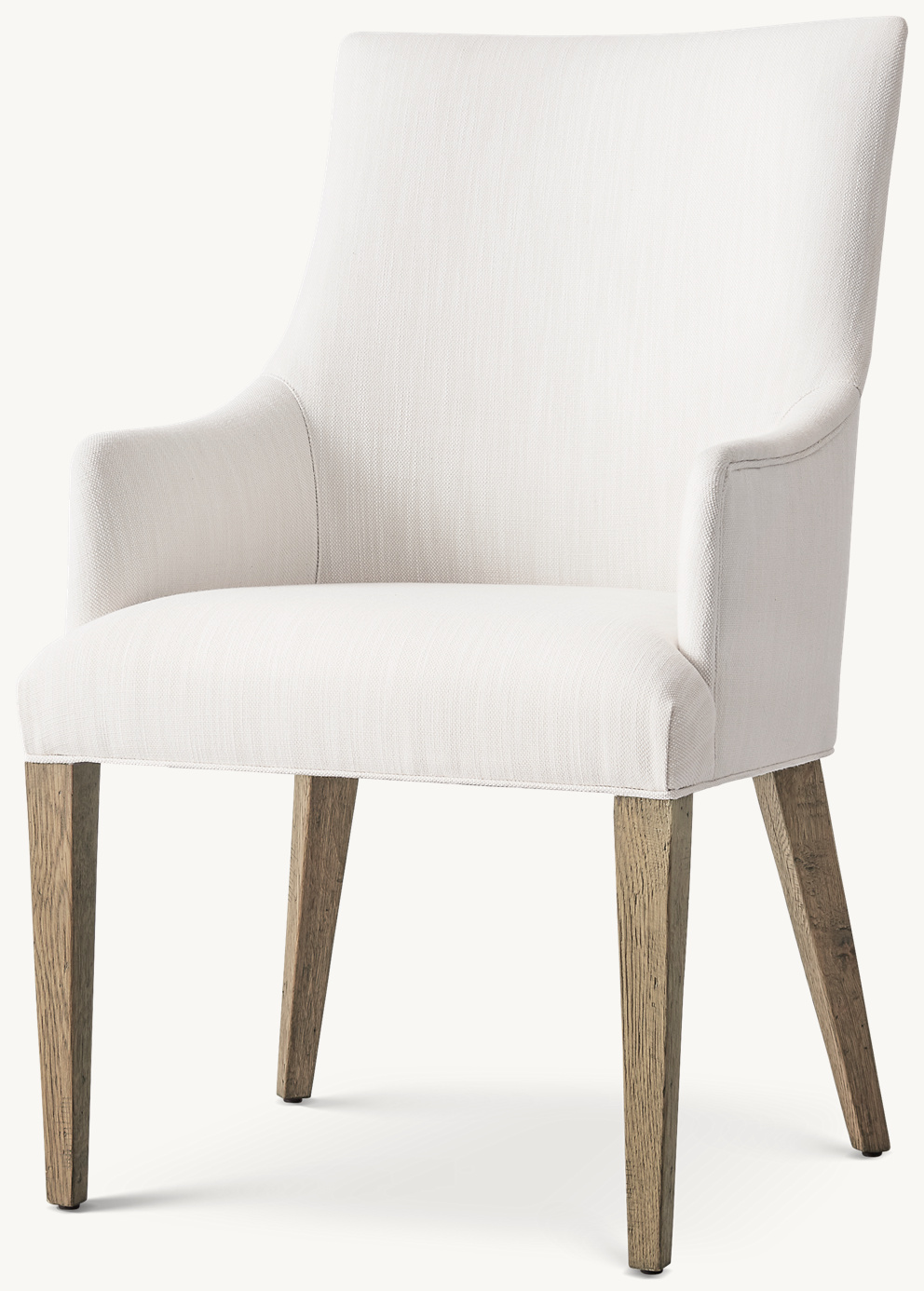 Detail view of Ella Armchair showing oak armchair design