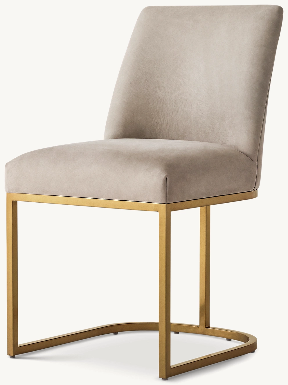 Detail view of Emery Curved-Back Side Chair showing wood side chair design