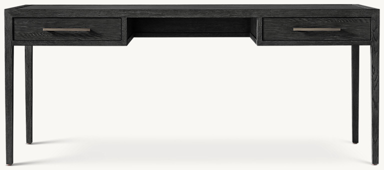 Detail view of French Contemporary Desk showing oak desk design