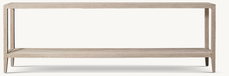 French Contemporary Sofa Back Console Table Oak for living room