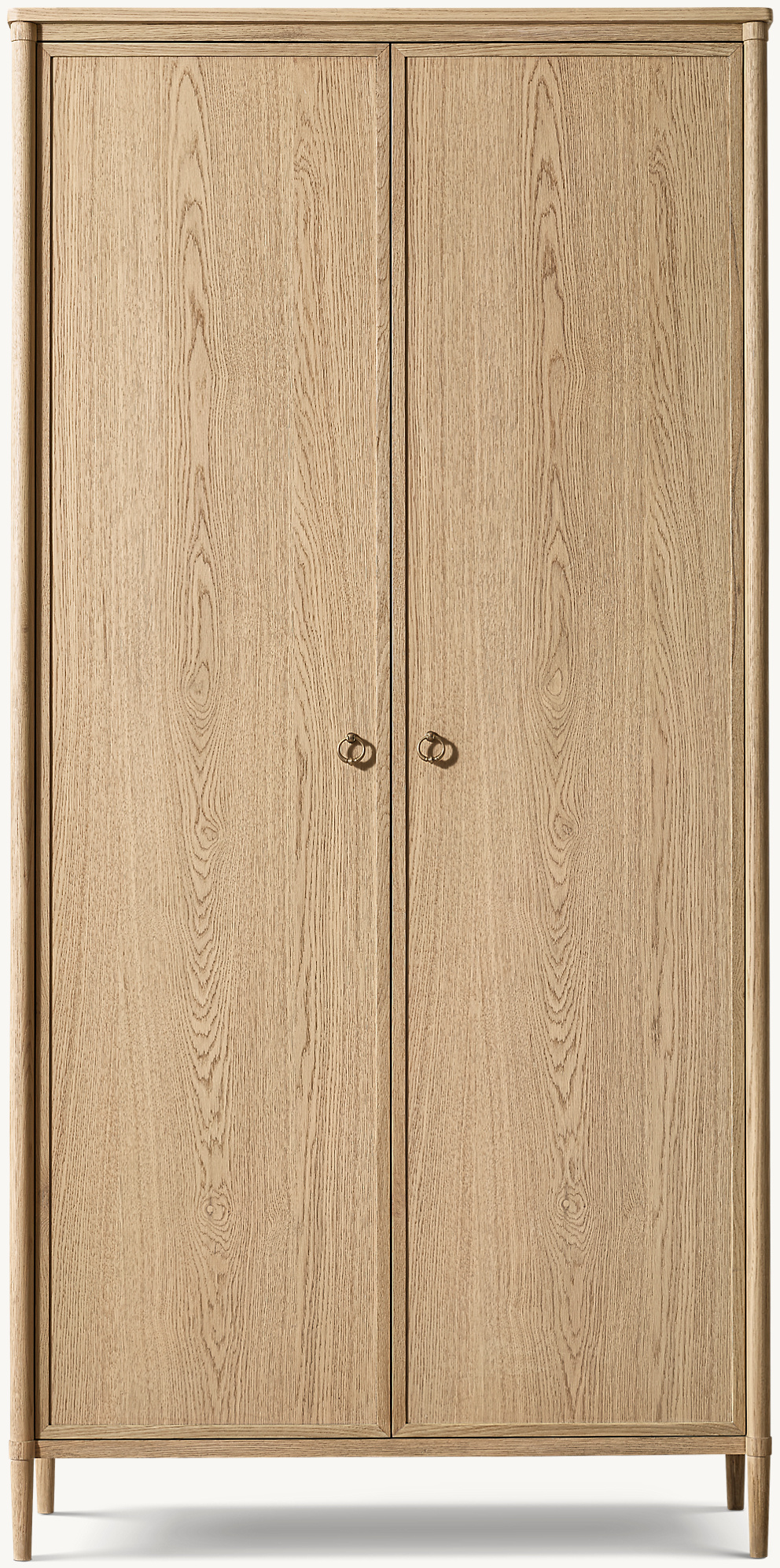 Detail view of FrançOis Cabinet showing oak cabinet design