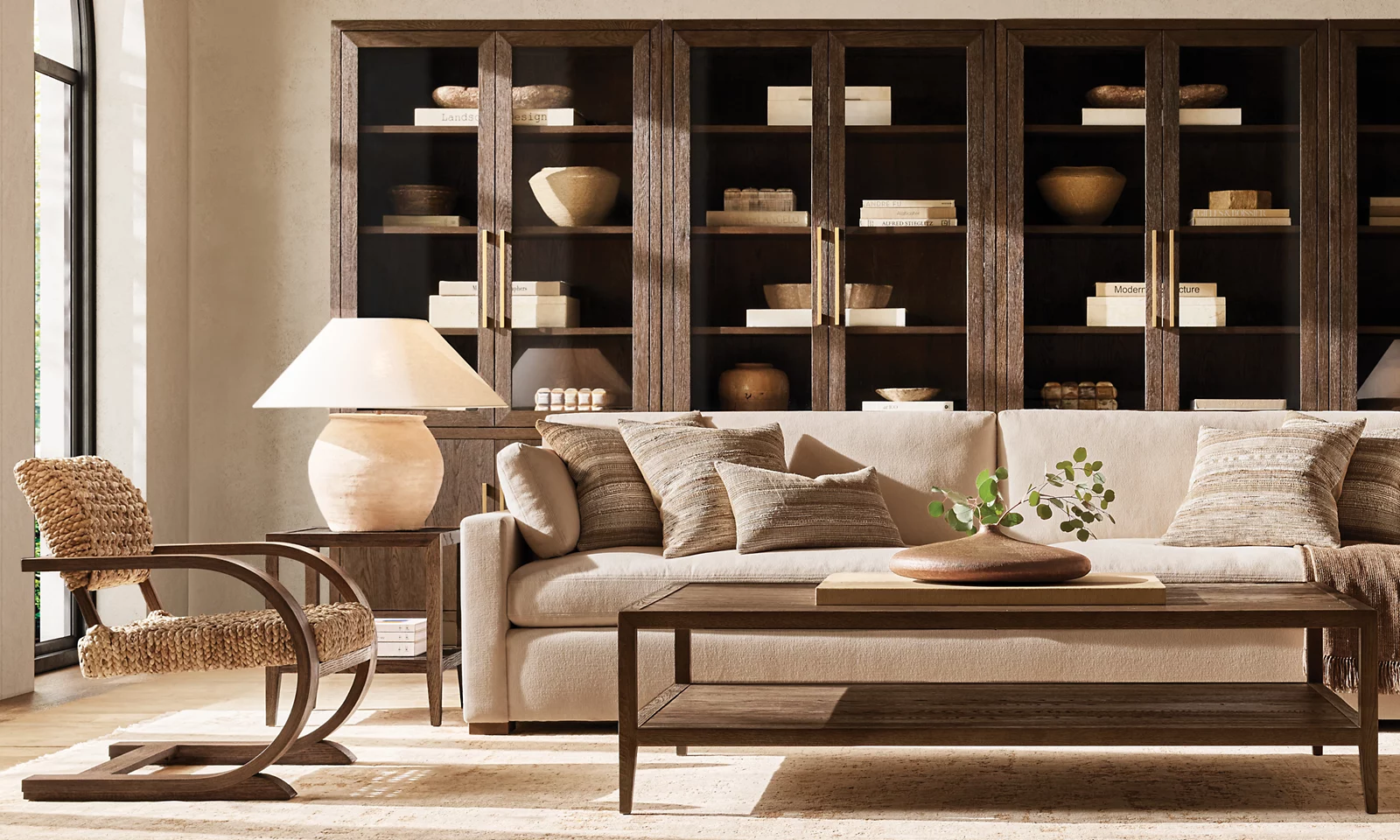 French Contemporary Square Side Table Oak for home