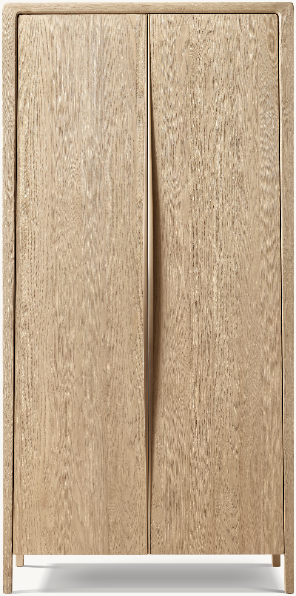 Detail view of Gael Oak Cabinet showing oak cabinet design