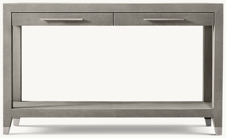 Graydon Shagreen 2-Drawer Console Table for living room