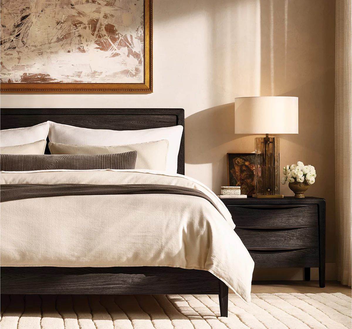 Gael Oak Closed Nightstand for bedroom