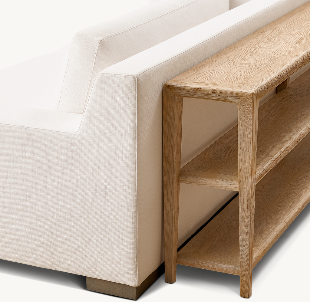 Gael Oak Low Console Table for living room