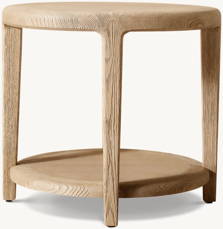 Gael Oak Round Side Table side table alternate view 3