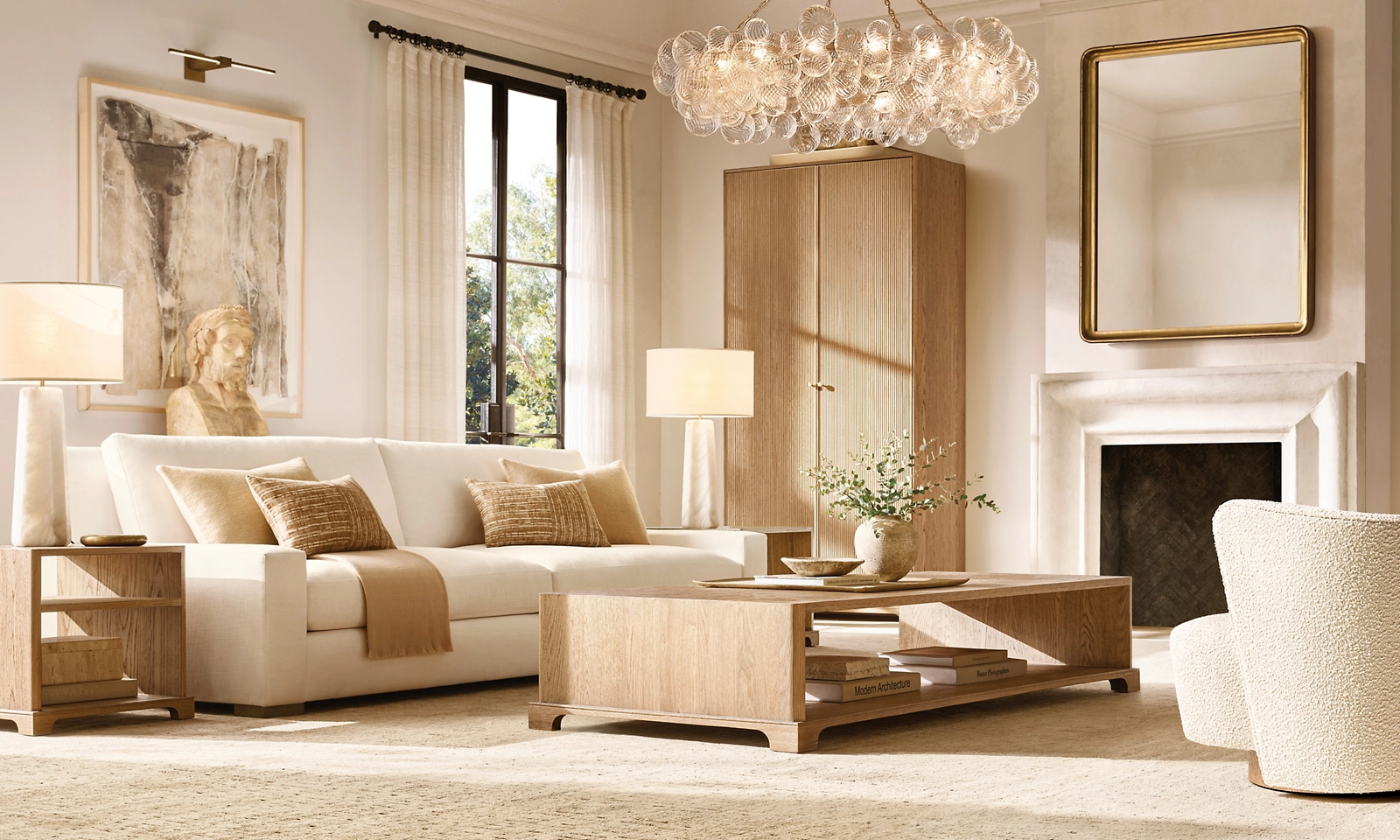 Genevieve Square Side Table Oak for home