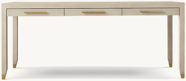 Detail view of Graydon Shagreen Desk showing shagreen desk design