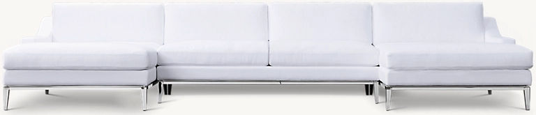 Italia Slope Arm Customizable Sectional - Metal Base Fabric for home