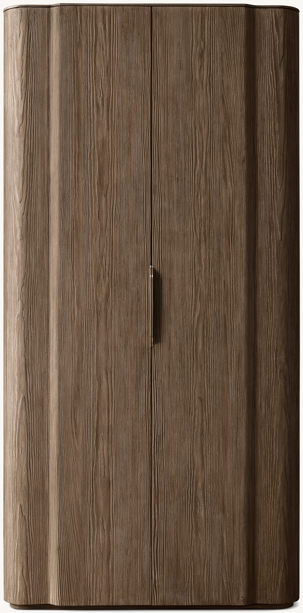 Detail view of Kyoto Cabinet showing aluminum cabinet design