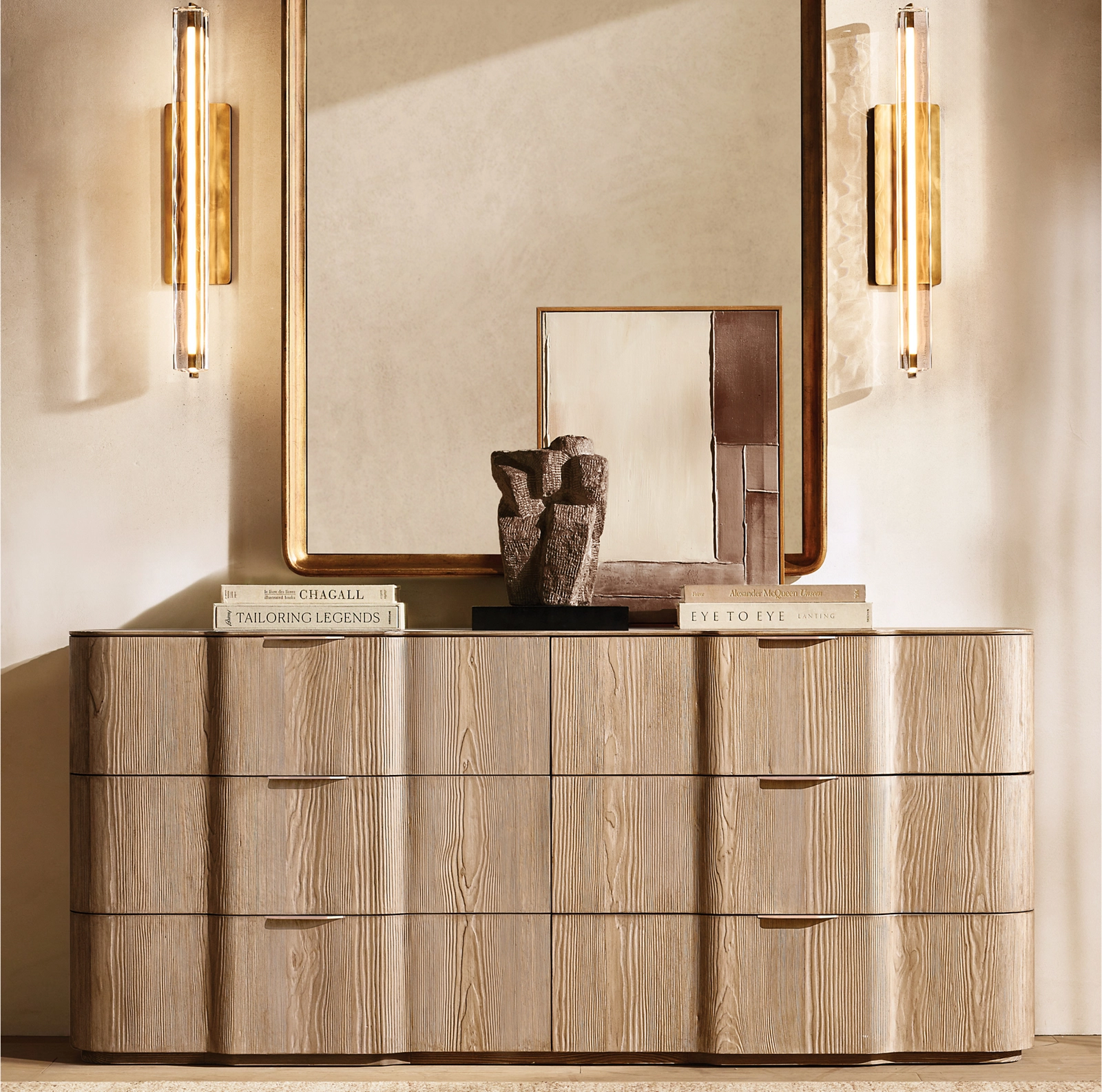 Kyoto 6-Drawer Dresser Aluminum for bedroom