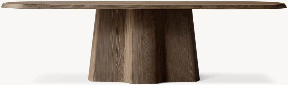 Detail view of Kyoto Rectangular Dining Table showing wood rectangular dining table design