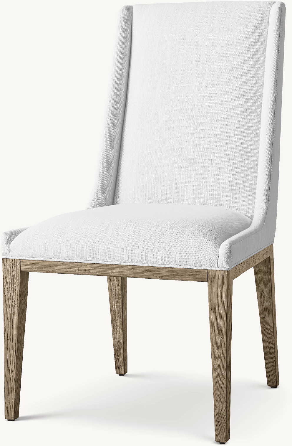 Detail view of Leigh Side Chair showing oak side chair design