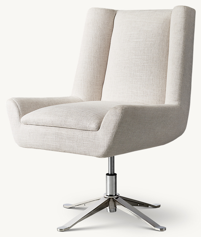 Detail view of Luke Desk Chair showing fabric desk chair design