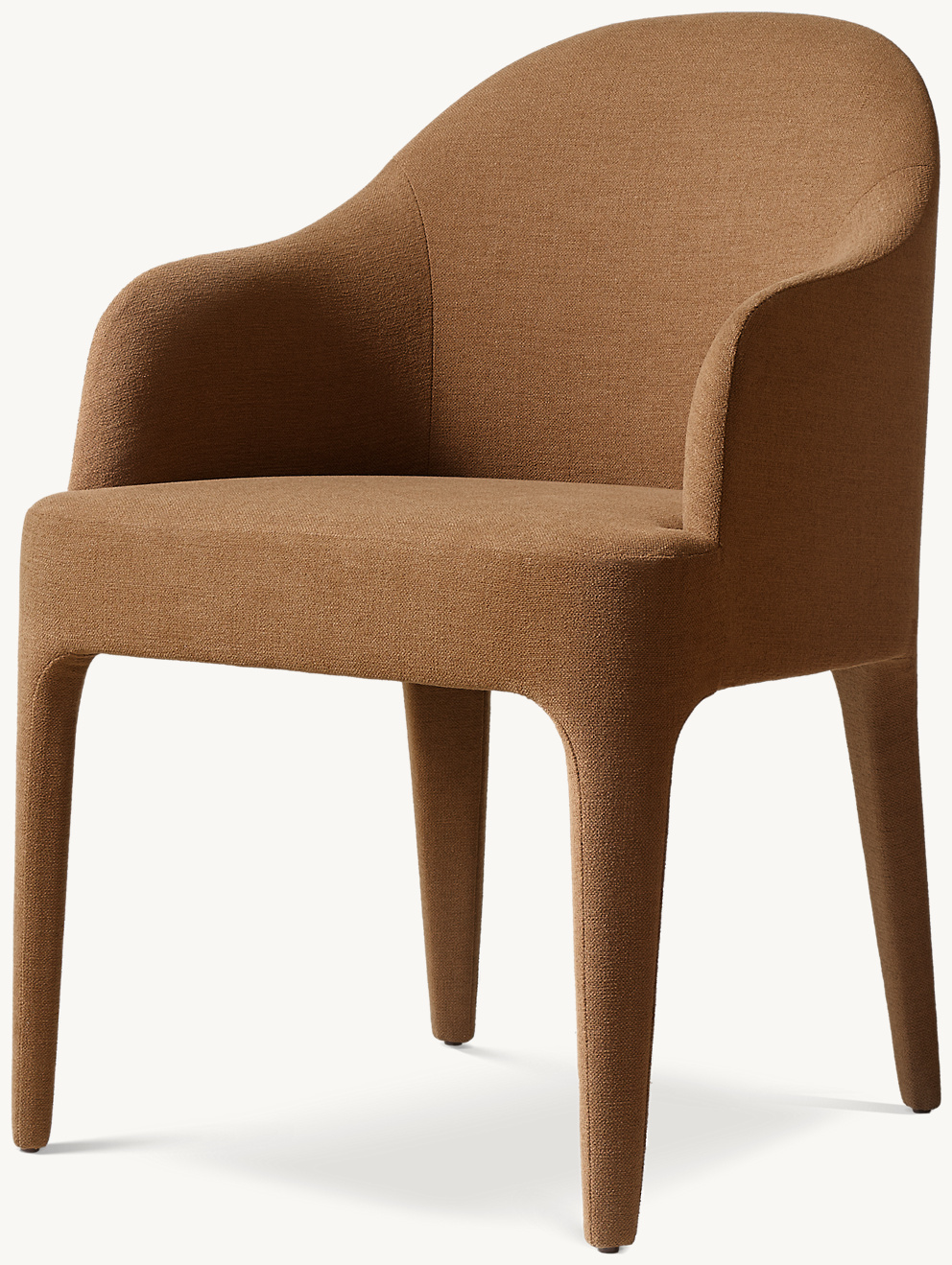 Detail view of Lea Fabric Dining Armchair showing fabric dining armchair design