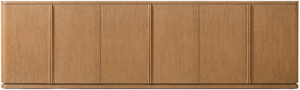 Detail view of Ligné 6-Door Sideboard showing oak sideboard design